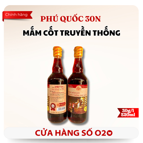 Nước Mắm Cốt Truyền Thống Phú Quốc 30N – Chai 520ml